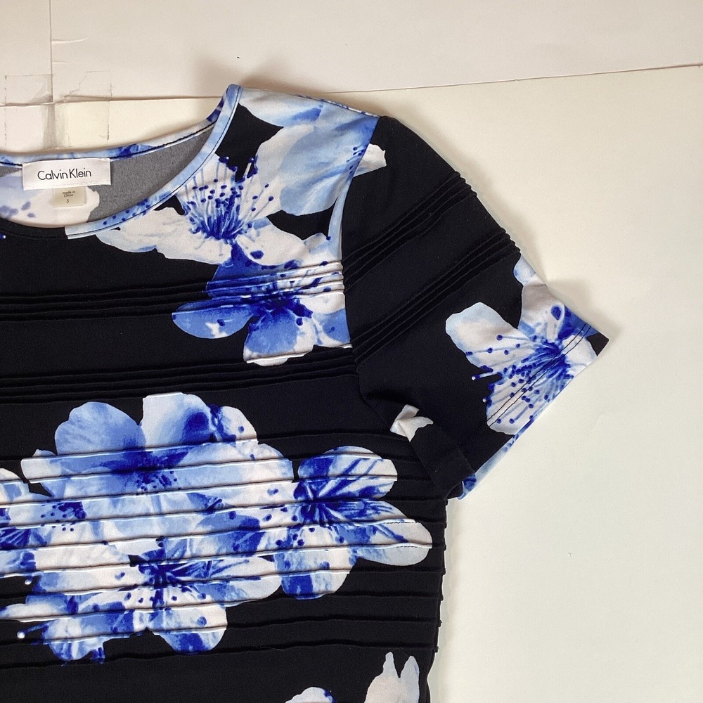 Calvin Klein Womens Blouse Shirt Top Size S Small Stretch Comfort Soft Floral - Picture 4 of 8